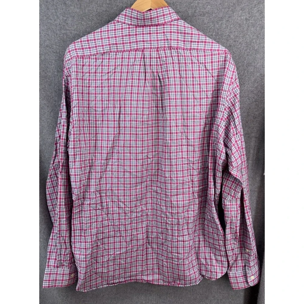 Polo Ralph Lauren Button Down Mens XXL 2XL Pink Plaid Long Sleeve